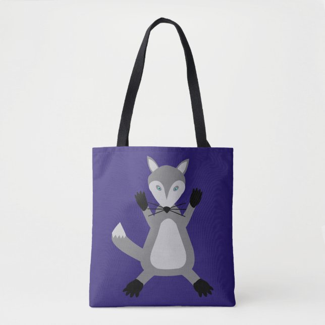 Creepy Cute Halloween Wolf Tote Bag (Front)
