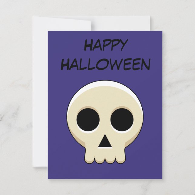 Creepy Cute Kawaii Goth Skull | Add Your Text  (Front)