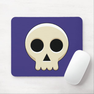 Creepy Cute Kawaii Goth Skull Mouse Mat
