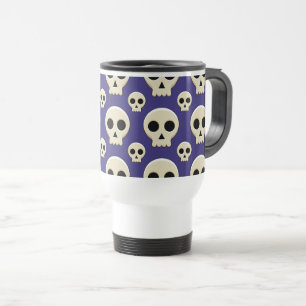 Creepy Cute Kawaii Goth Skull Travel Mug
