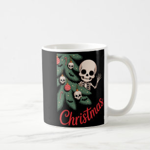 Creepy Cute Kawaii Skeleton Christmas Tree Skull B Coffee Mug