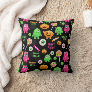 "Creepy Cute" Monsters and Halloween Fun Seamless  Cushion