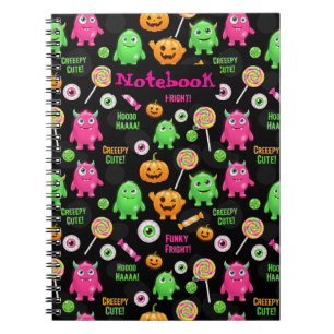 "Creepy Cute" Monsters and Halloween Fun Seamless Notebook