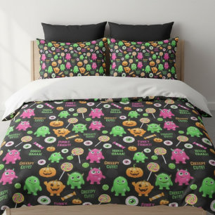 "Creepy Cute" Monsters and Halloween Fun Seamless  Pillowcase