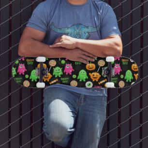 "Creepy Cute" Monsters and Halloween Fun Seamless  Skateboard