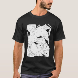 Creepy Cute Rat King I Wicca Witch Pastel Goth Rat T-Shirt