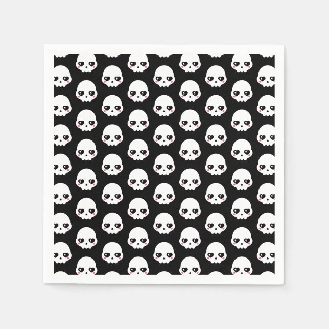 Creepy Cute Skulls Napkin (Front)