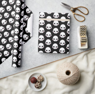 Creepy Cute Skulls Wrapping Paper