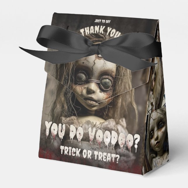 Creepy Cute Spooky Voodoo Doll Halloween Favour Bo Favour Box (Front Side)