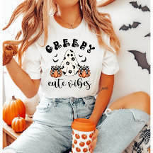 Creepy Cute Vibes Retro Ghost & Pumpkin Coquette