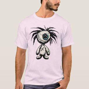 Creepy Cute Voodoo Doll Illustration T-Shirt
