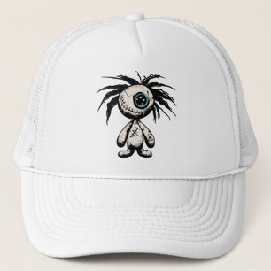 Creepy Cute Voodoo Doll Illustration Trucker Hat