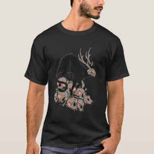 Creepy Demon Cat Horror Art T-Shirt