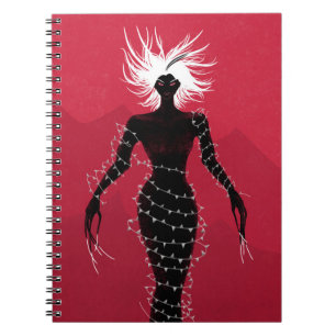 Creepy Demon Girl In Dress Of Glass Notebook