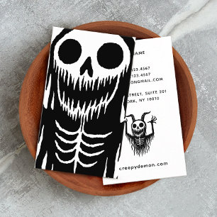 Creepy Demon Skull  Business Card