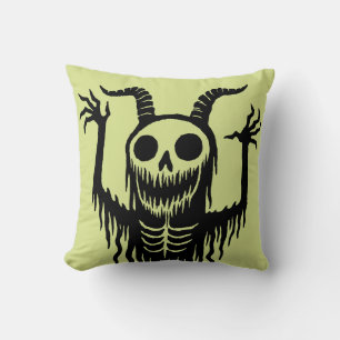 Creepy Demon Skull Cushion