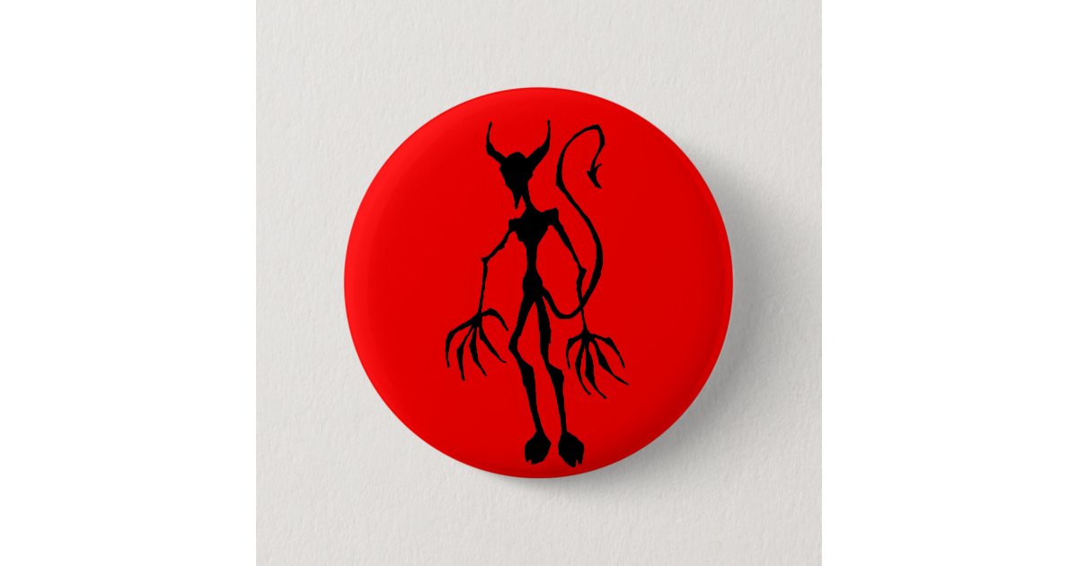 Creepy Devil Stick Figure 6 Cm Round Badge | Zazzle.co.uk