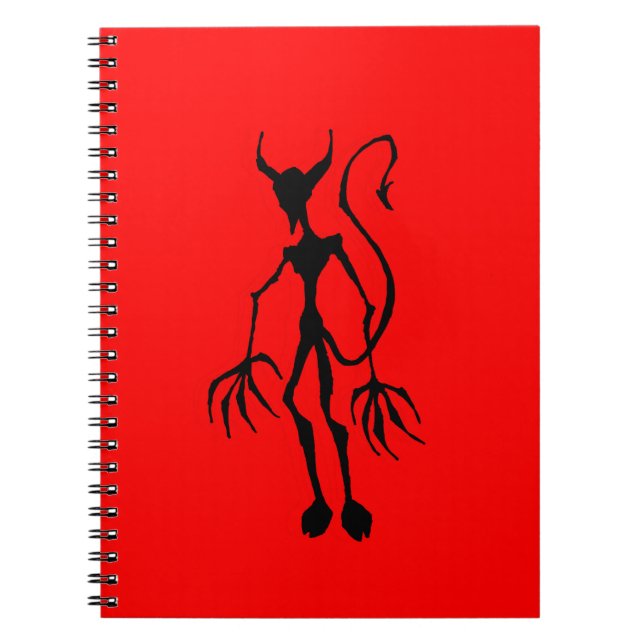 Creepy Devil Stick Figure Notebook (Front)