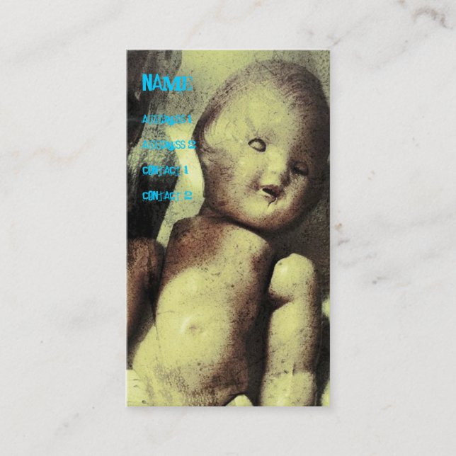 Creepy Doll Business Card (Front)