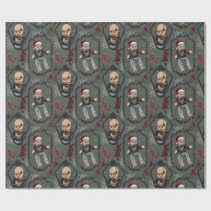 Creepy Doll Christmas Wrapping Paper