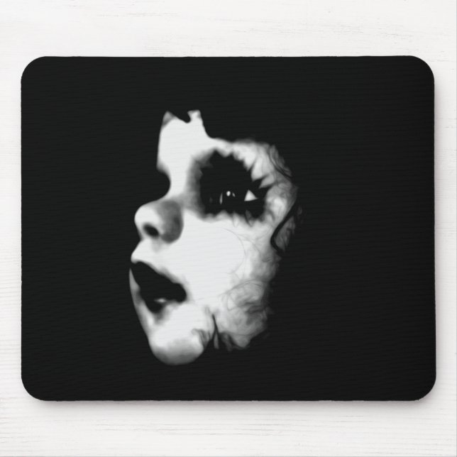 Creepy Doll Face Mouse Mat (Front)
