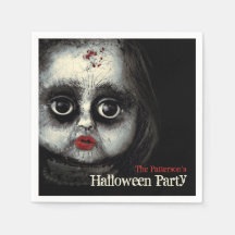 Creepy Doll Haunted Halloween Party with Name