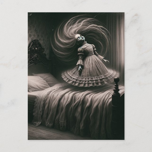 Creepy Doll Horror Postcard (Front)
