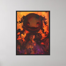 Creepy Doll Nightmare Dark Surrealist Fire &Shadow