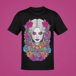 Creepy Dollhouse Old School Style Rose Bed Girl T-Shirt
