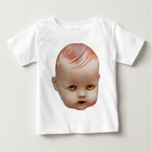 Creepy Doll's Head Baby T-Shirt