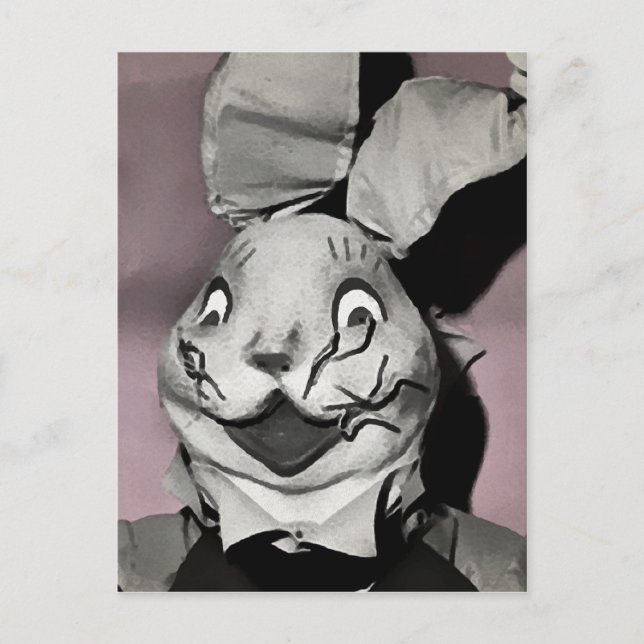 Creepy Easter Bunny Postcard (Front)