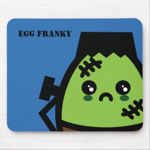 Creepy Egg Frankenstein Halloween Add your name Mouse Mat