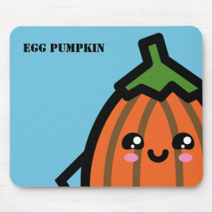 Creepy Egg Pumpkin Halloween Add Your Name Mouse Mat