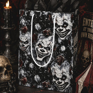 Creepy Evil Clown Horror Halloween Medium Gift Bag