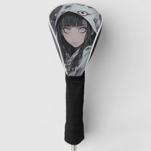 Creepy Eye Horror Anime Girl Golf Head Cover