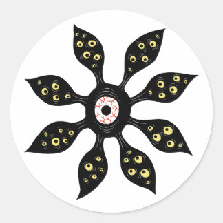 Creepy Eye Monster Weird Gothic Art Classic Round Sticker