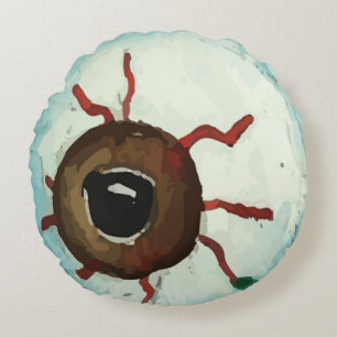 Creepy Eyeball #2 Round Cushion