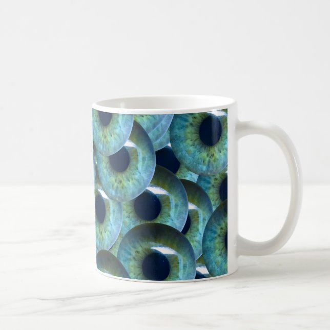 creepy eyeballs coffee mug (Right)