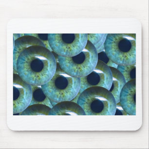 creepy eyeballs mouse mat
