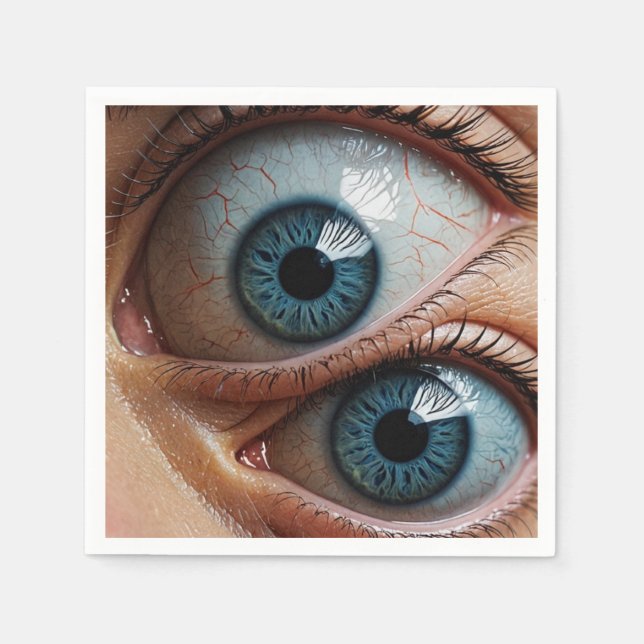 Creepy eyeballs napkin (Front)