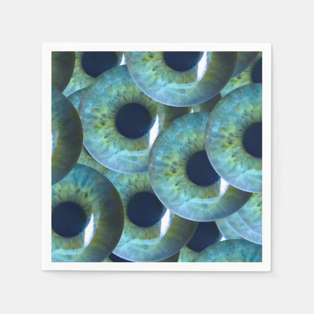 creepy eyeballs paper napkins (Front)