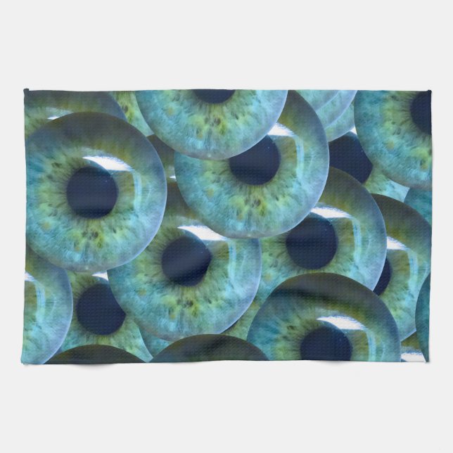 creepy eyeballs tea towel (Horizontal)