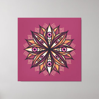 Creepy Eyes Psychedelic Flower Trippy Art Canvas Print