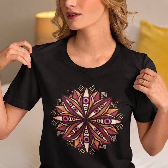 Creepy Eyes Psychedelic Flower Trippy Art T-Shirt (Creator Uploaded)