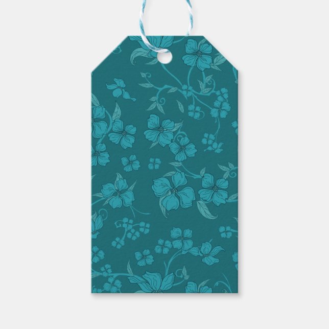Creepy Flowers Pattern 2 Gift Tags (Front)