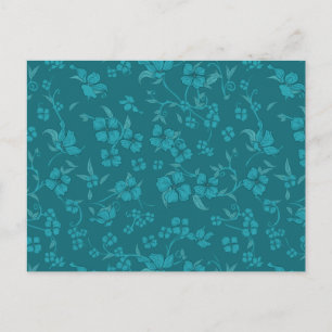 Creepy Flowers Pattern 2 Holiday Postcard
