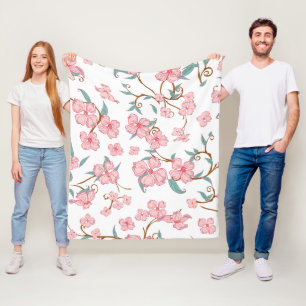 Creepy Flowers Pattern 4 Fleece Blanket