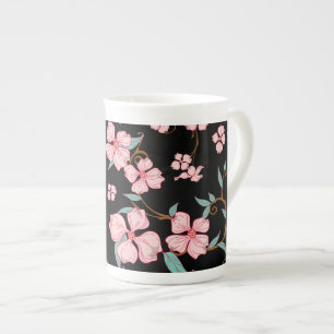 Creepy Flowers Pattern 5 Bone China Mug