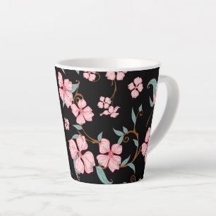 Creepy Flowers Pattern 5 Latte Mug