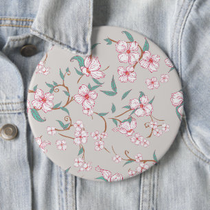 Creepy Flowers Pattern 6 Cm Round Badge